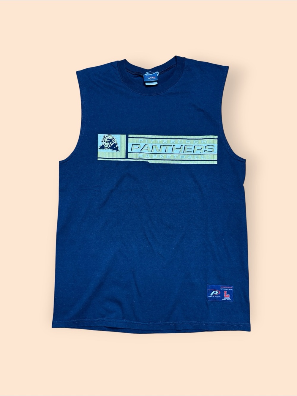 Vintage Pitt Panthers Basketball Y2K Tank Top Shirt Men’s Large Blue Vtg 2000s
